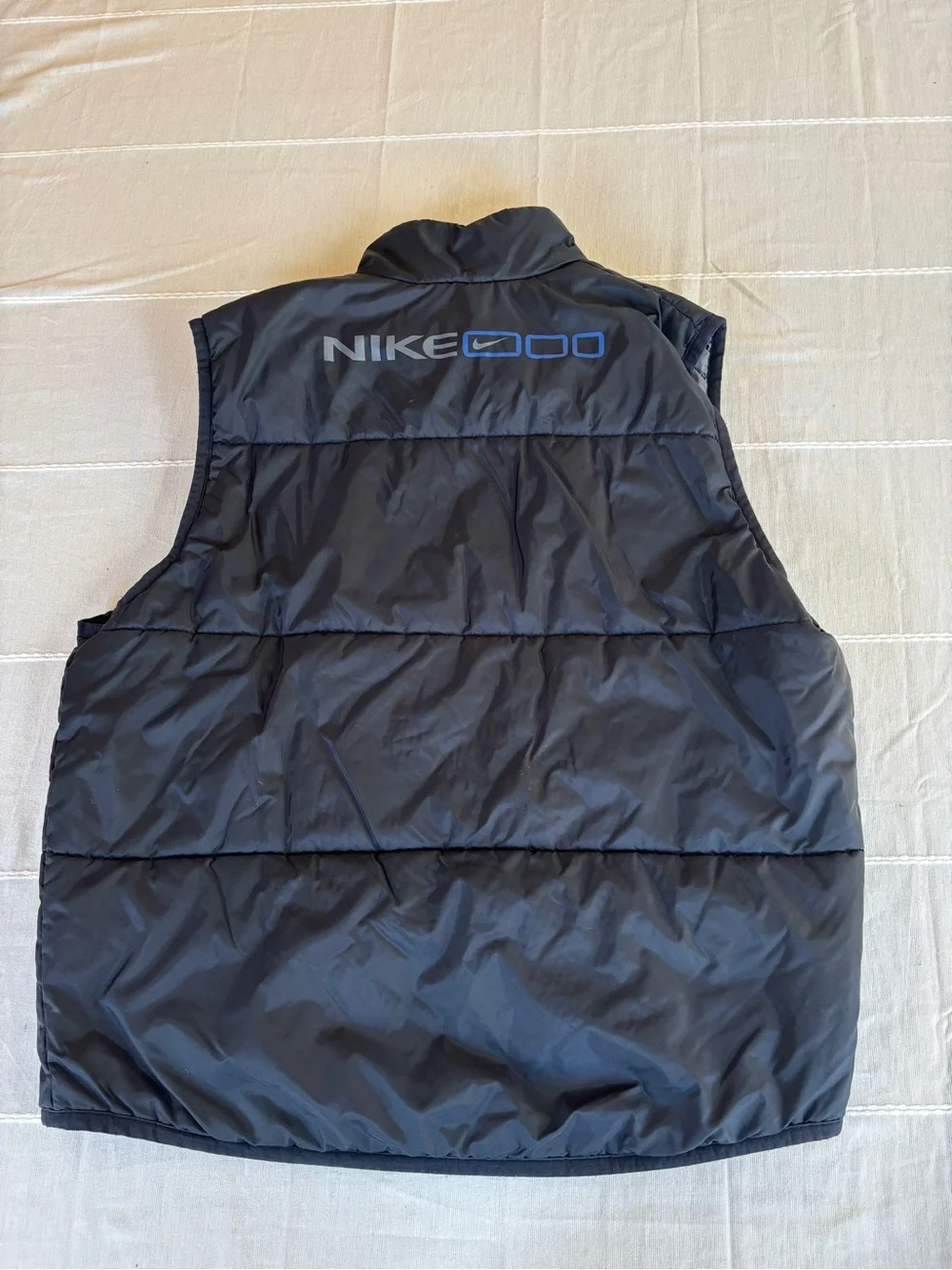 Vintage 90s Nike Reversible Puffer Vest Black/Grey Men’s Large